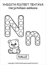 Lataa kuva Galleria-katseluun, Yhdistää pisteet - Harjoitellaan aakkosia